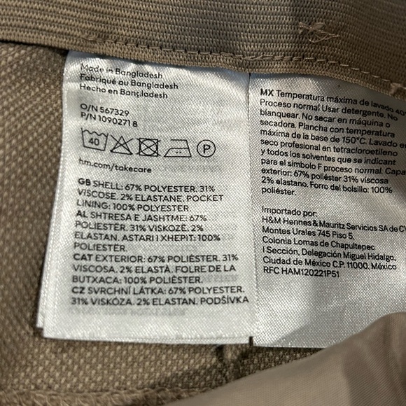 H&M Tan Wide Leg Pants High Waist Size 4 - Picture 5 of 9